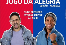 Ronaldinho Gaúcho e Carlinhos Maia fazem evento beneficente, no Estádio Rei Pelé, neste domingo