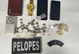 Policiais militares apreendem drogas com dois homens em União dos Palmares