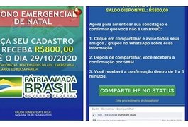 Abono emergencial de Natal é golpe; veja como se proteger