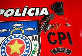 Polícia Militar apreende arma ao atender denúncia de perturbação do sossego, no Sertão