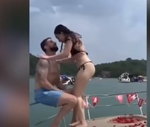 Homem cai no mar logo após pedir a mão da noiva em casamento em SC