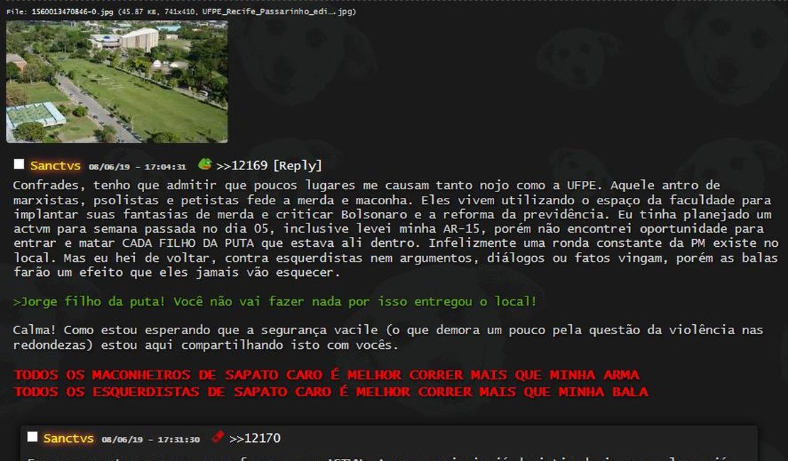 Universidade de Pernambuco recebe ameaças de atentado armado