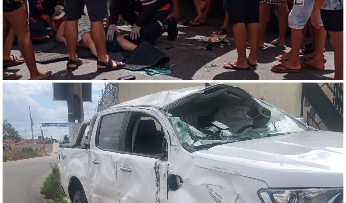 Colisão deixa feridos no bairro Santa Esmeralda, em Arapiraca