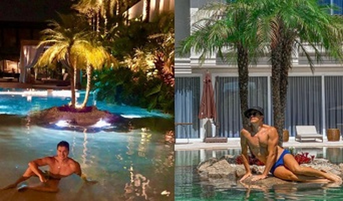 Faro nega ostentação após foto em piscina gigante e relembra: 'Comecei com R$ 2 mil'