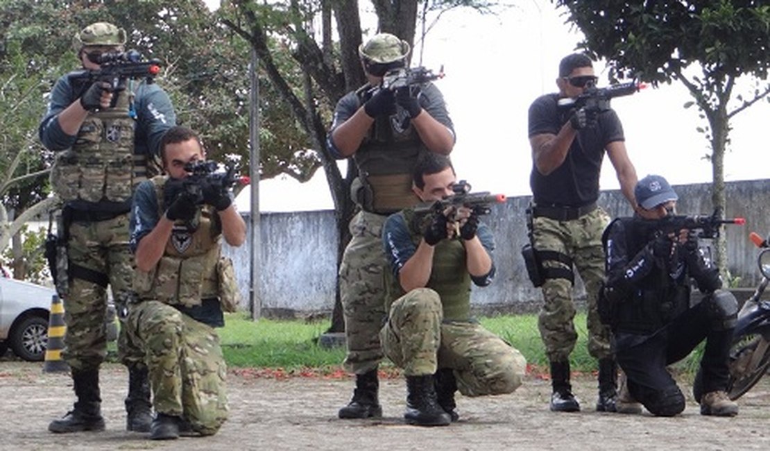 Equipe Fênix Airsoft faz treinamento no 3º Batalhão de Polícia