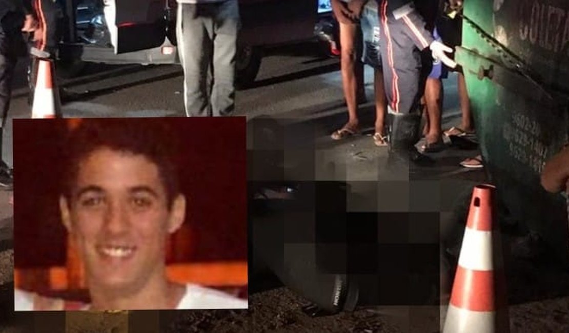 Colisão de moto em contêiner de lixo resulta em jovem morto em Arapiraca