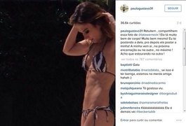 Tatá Werneck ganha elogio do amigo Paulo Gustavo ao posar de biquíni