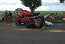 Grave acidente deixa um morto e um ferido na AL-220, em Campo Alegre