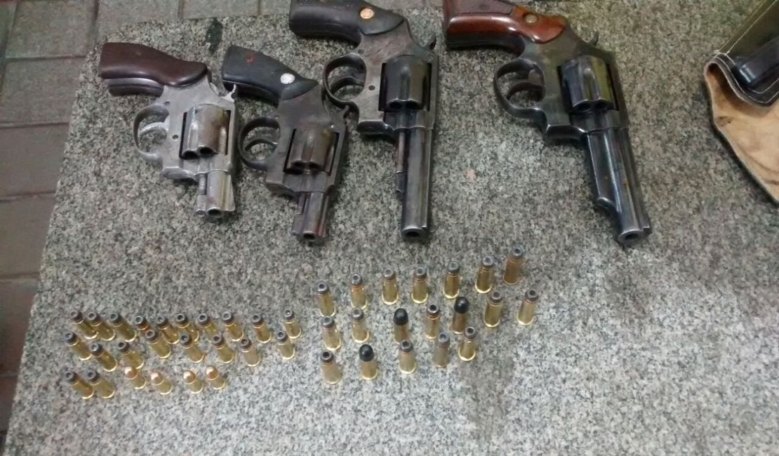 Polícia Militar apreende 4 armas de fogo em União dos Palmares