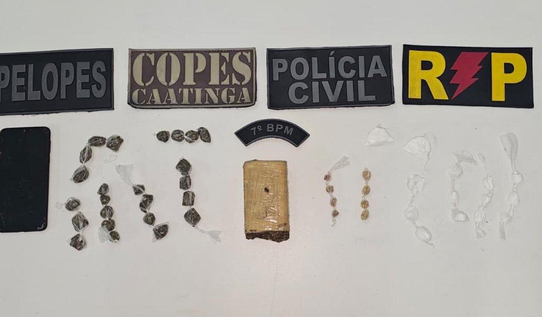 Operação prende suspeito de tráfico e cumpre mandados de busca em Santana do Ipanema