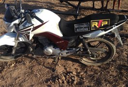 Falcão 04 localiza motocicleta roubada na zona rural de Arapiraca