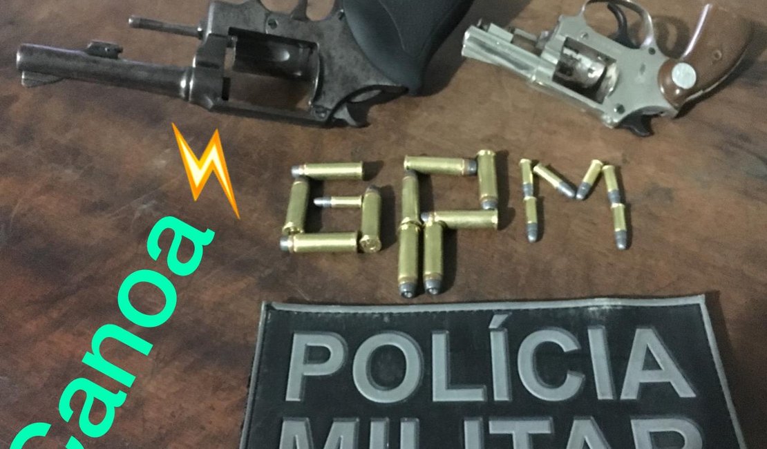 Dupla tenta fugir da polícia e é presa com arma em Lagoa da Canoa