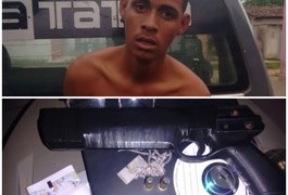 Força Tática apreende suspeito de crimes com simulacro no bairro Planalto, em Arapiraca