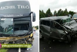 Ônibus de Michel Teló se envolve em batida com três mortes