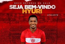 CRB anuncia contratação do atacante Hyuri, que estava no Atlético-GO