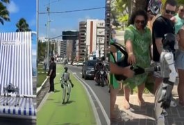 Robôs chamam atenção na orla de Maceió e viram sensação entre turistas e moradores