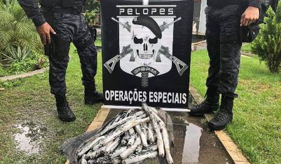 Polícia encontra cerca de 50 quilos de explosivos submersos em barragem, na zona rural de Arapiraca