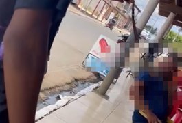 VÍDEO. Adolescentes ameaçam populares com pedaço de pau e rasgam camisa de time, em Arapiraca