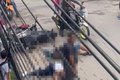 Vídeo mostra batida entre motos que deixou duas pessoas feridas em Palmeira dos Índios