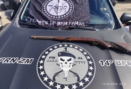 Polícia Militar apreende três armas de fogo e munições no interior de Alagoas