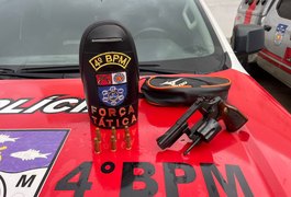 Homem é preso com revólver e munições no Clima Bom, em Maceió