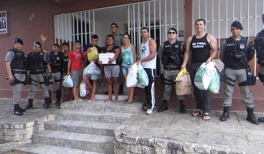 Policiais do 3º Batalhão fazem doações em Instituições Filantrópicas de Arapiraca