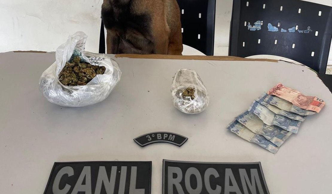 Homem é preso por tráfico de drogas após perseguição policial na zona rural de Arapiraca