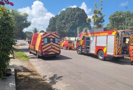 Ar-condicionado pega fogo e provoca incêndio em residência no bairro Novo Horizonte