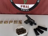 Suspeito foge e abandona pistola 9 mm durante ação da Copes, em Limoeiro de Anadia