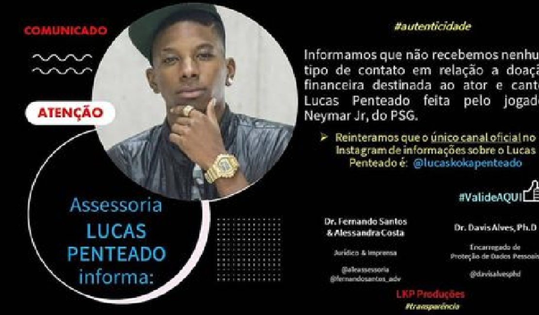 Programa da Rede TV! cai em fake news de doação de Neymar a Lucas