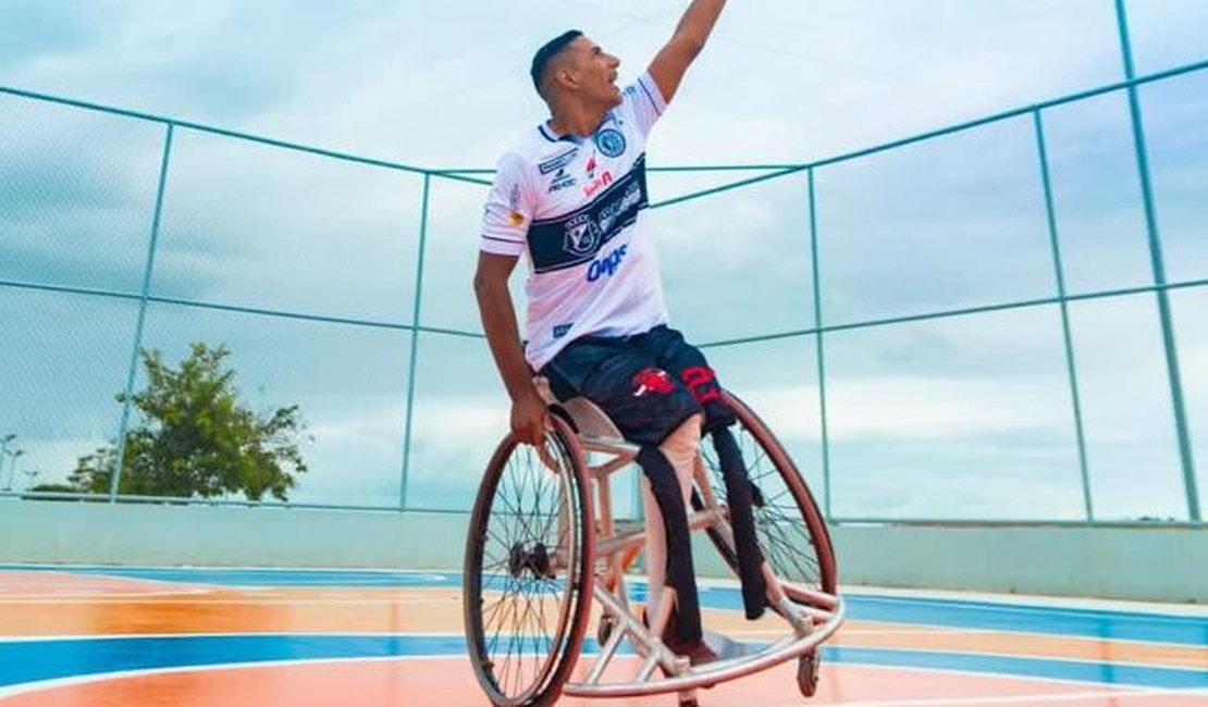 Alvinegro de coração, Daniel Perninha leva as cores do ASA no basquete em cadeira de rodas