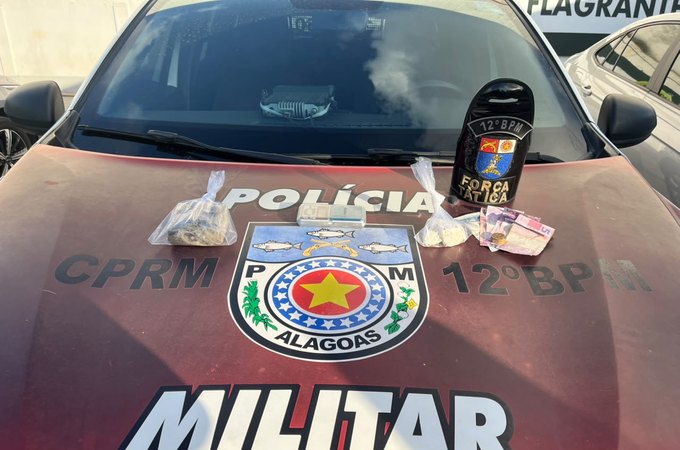 Força Tática do 12º BPM prende homem por tráfico de drogas na Portelinha