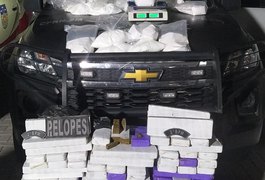 Mais de 158kg de maconha e cocaína são apreendidos com homem que participou de homicídio em Murici e comprador das drogas em Maceió