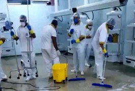 Equipes do HEA intensificam trabalho de limpeza e desinfecção contra a Covid-19