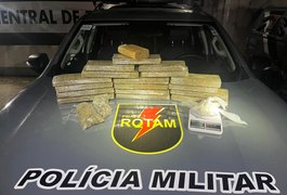 PM apreende quase 15 quilos de drogas no bairro da Levada, em Maceió