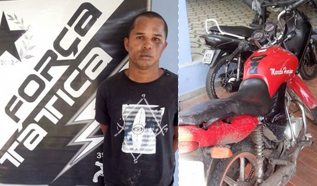 Em Arapiraca, Força Tática do 3º BPM prende jovem com motocicleta roubada