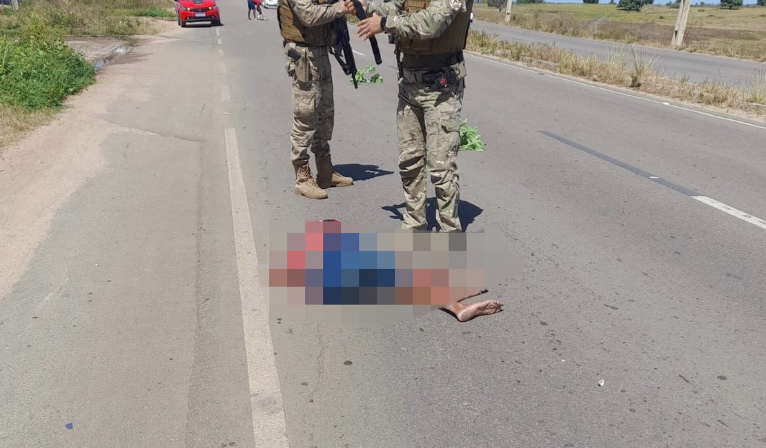 Acidente com motocicleta deixa homem ferido na AL-220, em Arapiraca