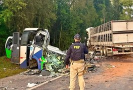 Acidente entre micro-ônibus e carreta deixa 23 mortos e cinco feridos no Paraná