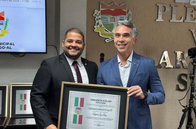 Rafael Brito é homenageado com título de cidadão honorário de Rio Largo