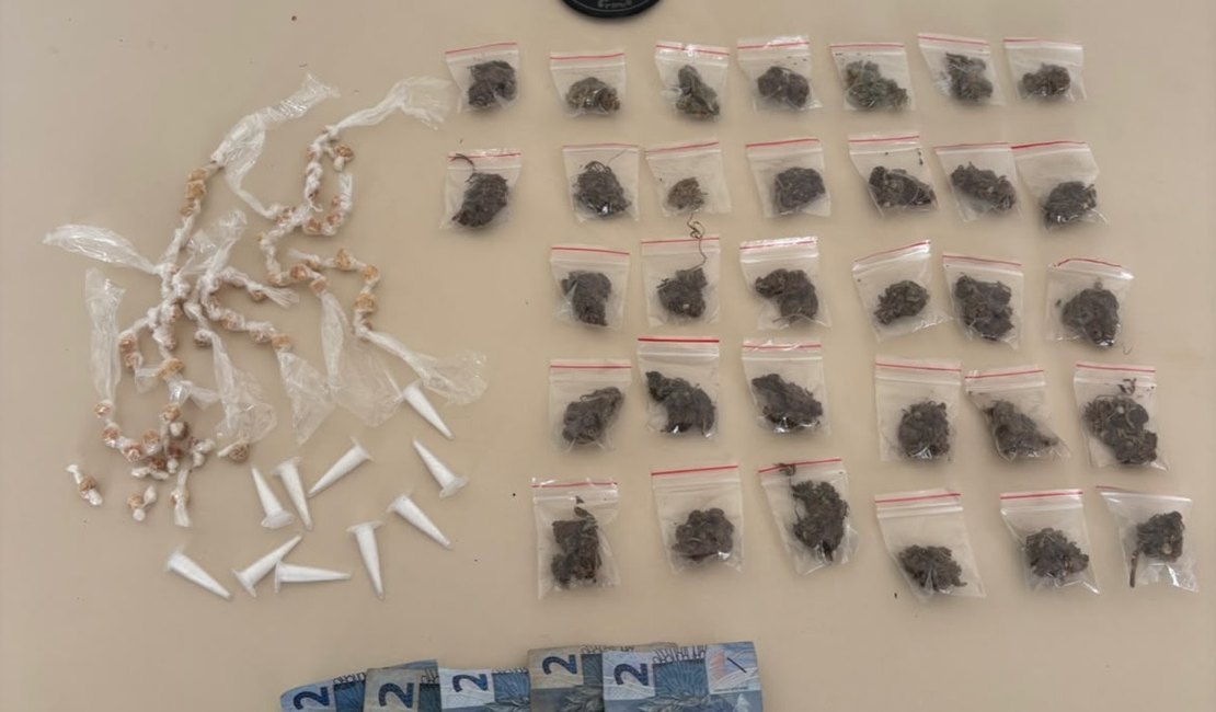 Dois homens são detidos com drogas e um deles tinha mandado de prisão em aberto em Arapiraca