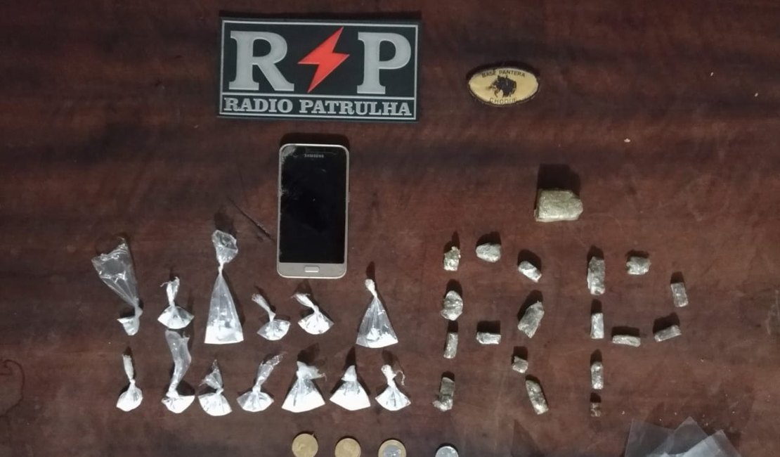 Suspeitos de tráfico de drogas são detidos no Manoel Teles, em Arapiraca