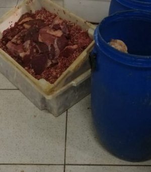 Vigilância Sanitária apreende 300kg de carne estragada no Benedito Bentes
