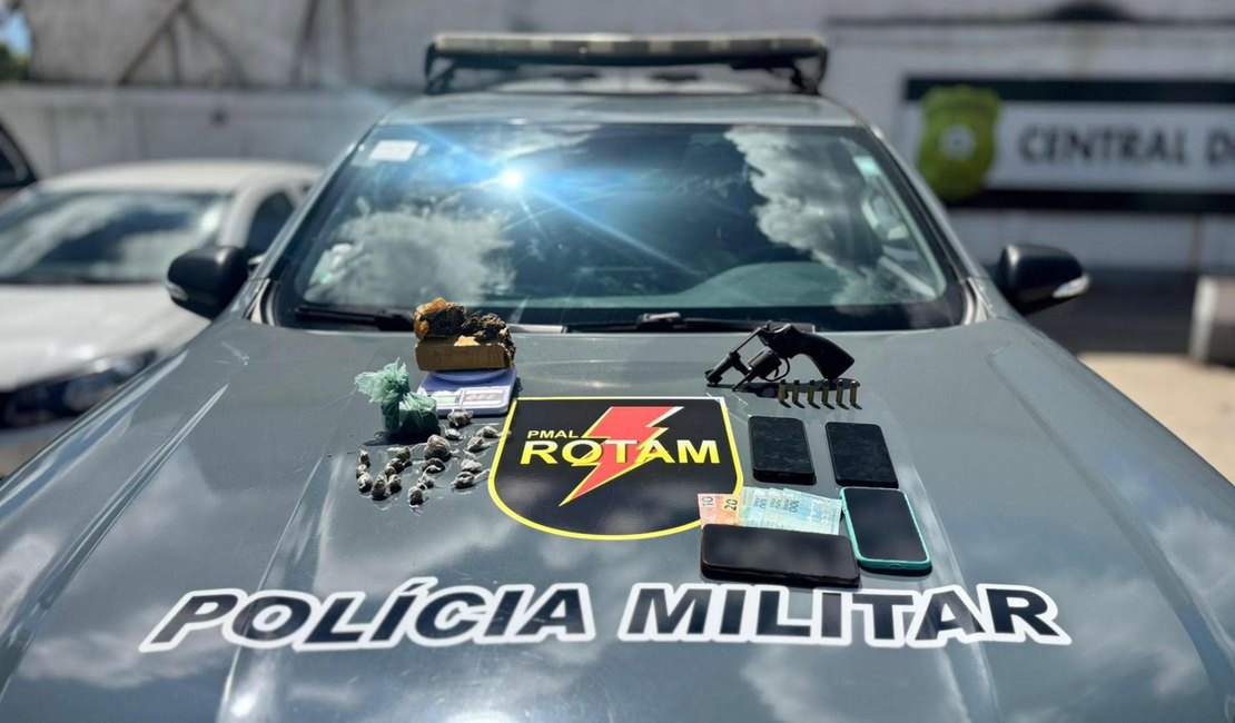 Rotam prende dois homens com armas e drogas em Rio Largo
