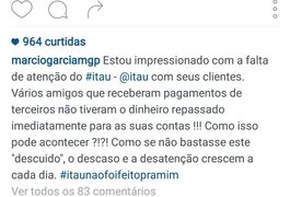 Em rede social, Márcio Garcia critica serviço do banco Itaú