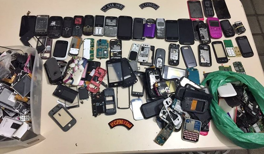 PM de São Miguel dos Campos desbarata desmanche de celulares