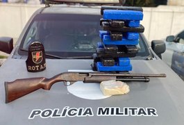 Polícia Militar apreende mais de 16 kg de drogas e espingarda em Rio Largo