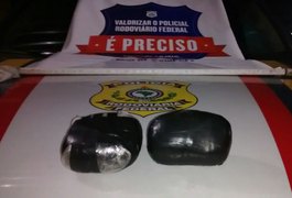 PRF prende dupla com 1500g de cocaína na BR 101 em Messias