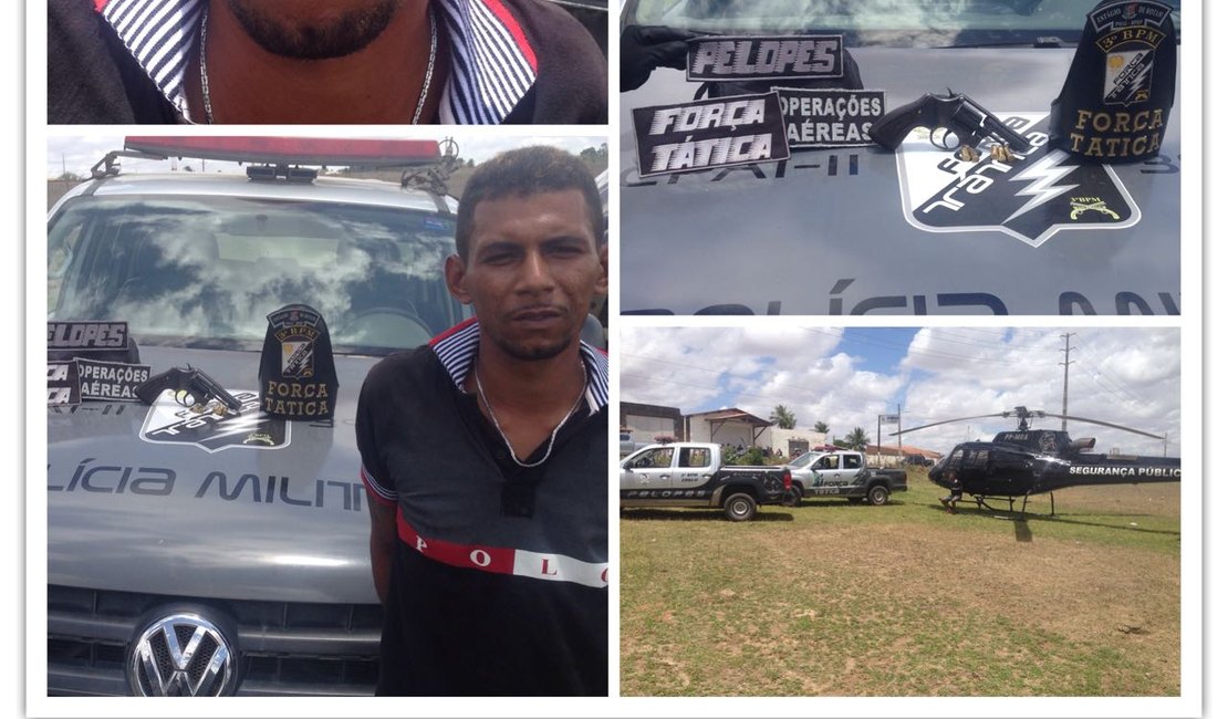 Operação conjunta prende suspeito de homicídio e porte ilegal de arma