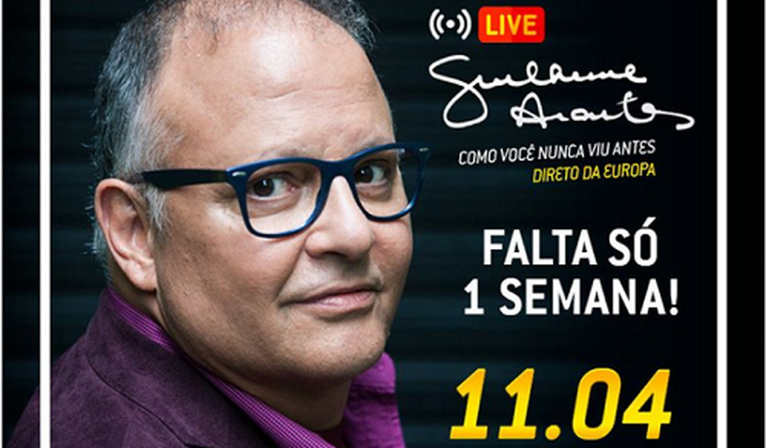 No estilo voz e piano, Guilherme Arantes faz live neste sábado, a partir das 12h