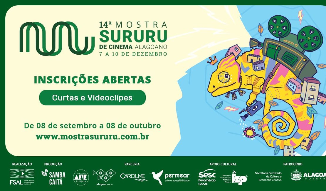 Mostra Sururu abre inscrições para curtas-metragens e videoclipes alagoanos